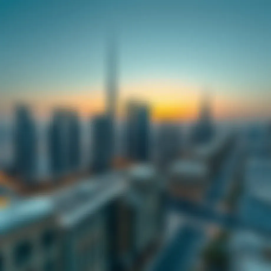 Aerial view of Dubai's skyline showcasing modern architecture