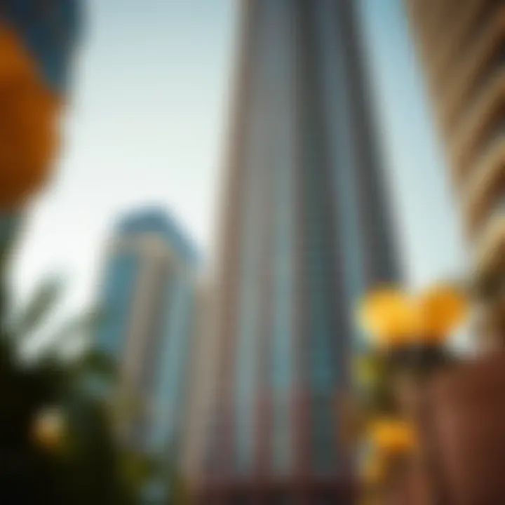 Architectural details highlighting the design of Carson Tower