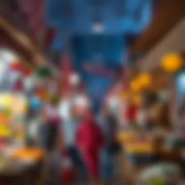 Cultural Diversity in Dubai's Markets Vibrant market scene reflecting Dubai's cultural diversity