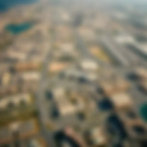 Aerial view of Dubai South's expansive development area showcasing urban planning