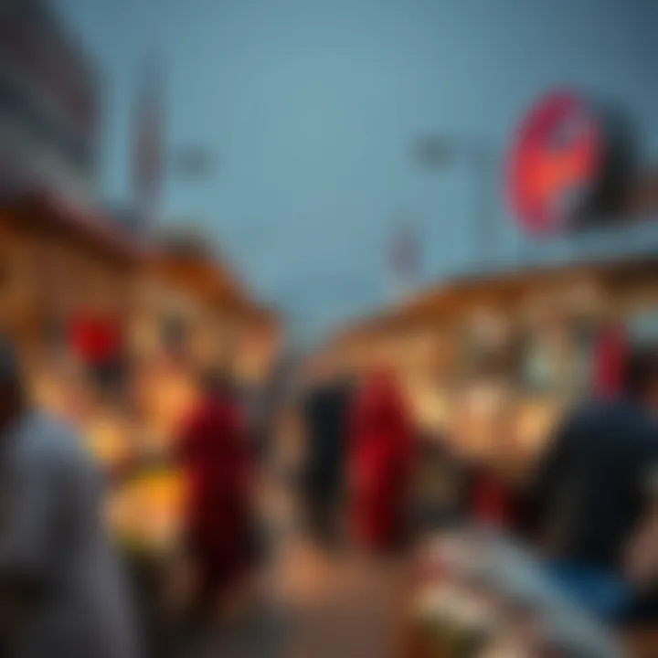 Bustling atmosphere at the market showcasing local culture