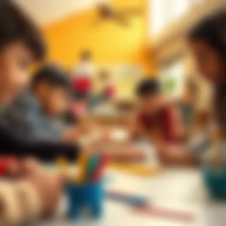 Creative arts and crafts session at a community center