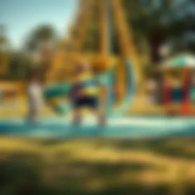 Vibrant Park Activities Children playing in a vibrant park in Dubai