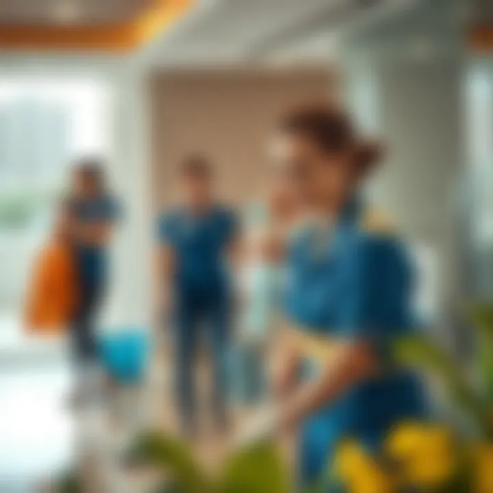 Professional maid service team providing cleaning solutions