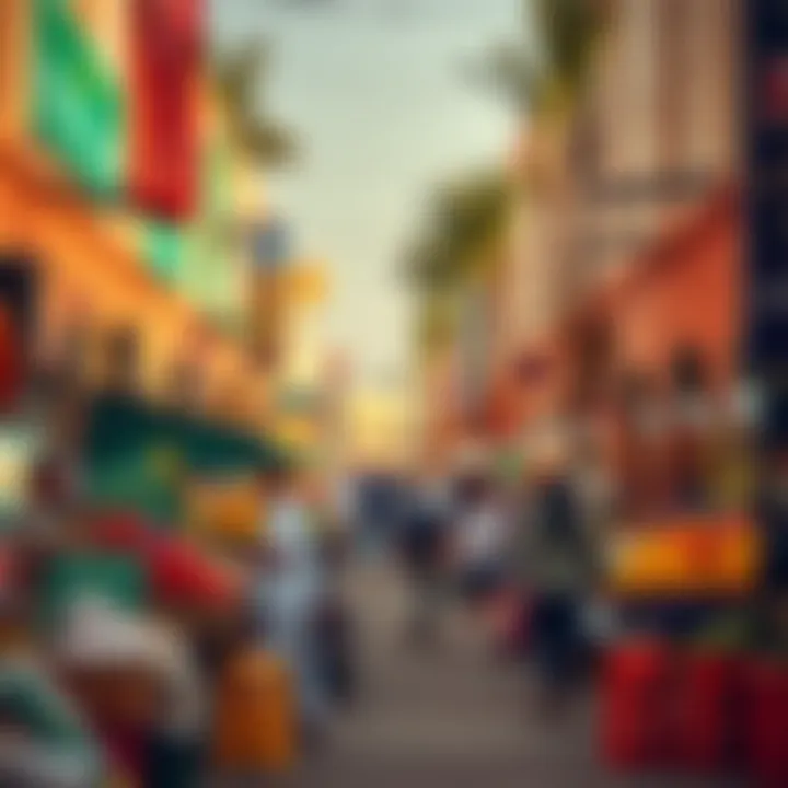 Vibrant local market scene showcasing JVC's community spirit