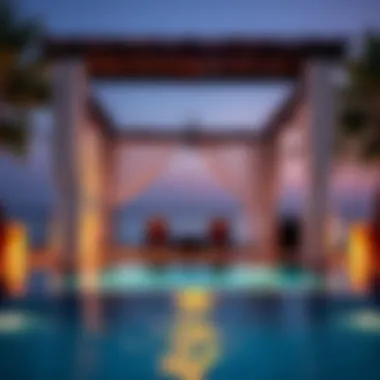 Luxurious Poolside Cabana Experience Luxurious poolside cabana at a Dubai hotel