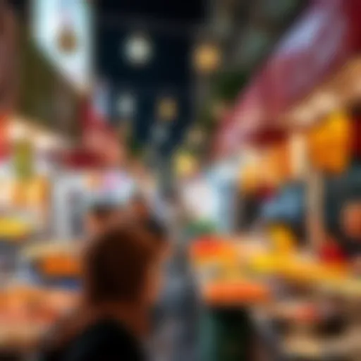 Vibrant night market during Ramadan showcasing local delicacies