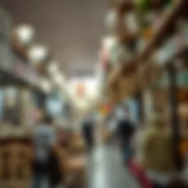 Vibrant Atmosphere of the Naif Market A bustling scene capturing the vibrant atmosphere of the Naif furniture market