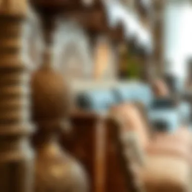 Intricate Designs and Details in Furniture A close-up of unique furniture items highlighting intricate designs and details