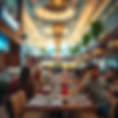 Visitors enjoying the dining options within Hudaiba Mall