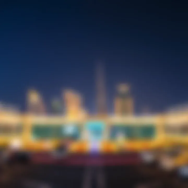 A panoramic view of Hudaiba Mall contributing to the Dubai skyline