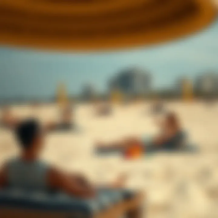 Visitors lounging on the soft sands of Marina Beach