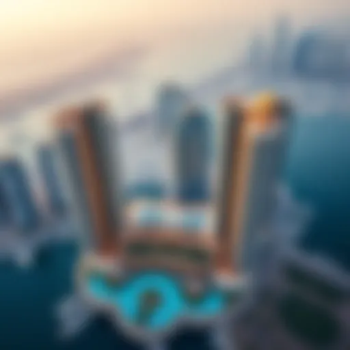 Aerial view of Marina Tiger Tower showcasing its stunning architecture