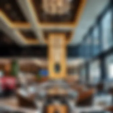 Trendy upscale restaurant interior