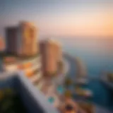 Aerial view showcasing the luxurious residential developments in Nursery Palm Jumeirah.