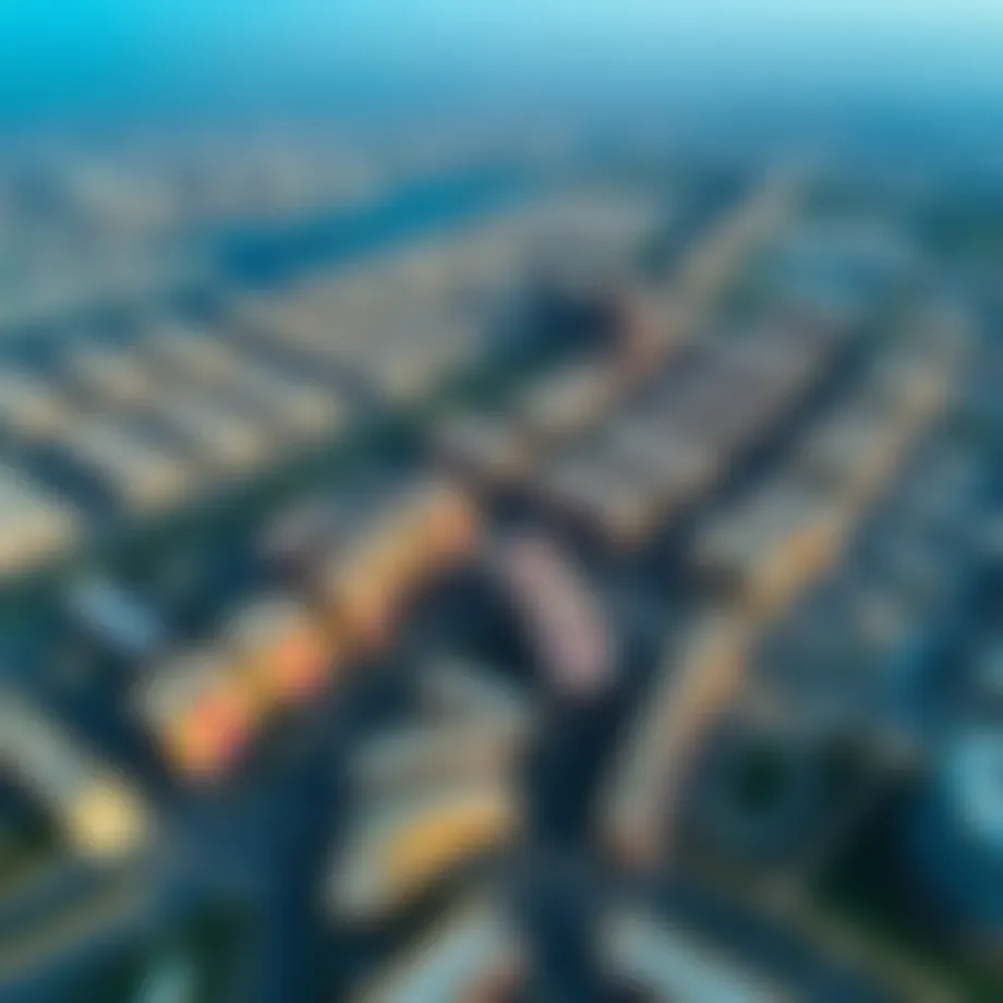 Aerial view of Sharjah Tilal City showcasing residential developments