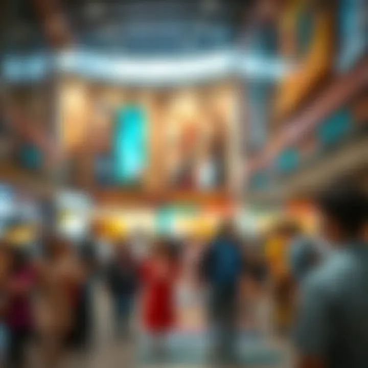 A community event showcasing cultural activities at Shrooq Mall