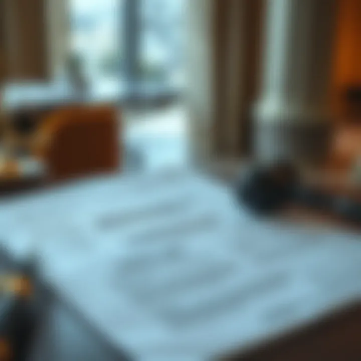 Legal documents representing residency cancellation