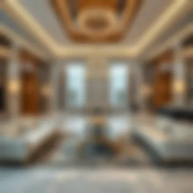 Luxurious interior of a wasl property